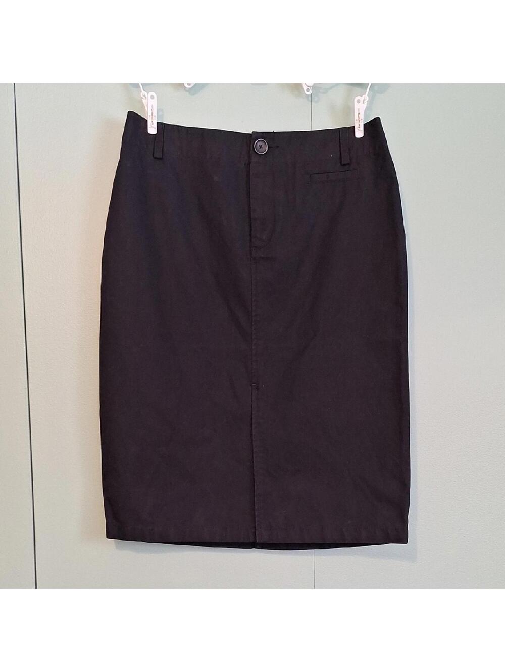 Nwt Banana Republic 100% Cotton Black Skirt Size 8